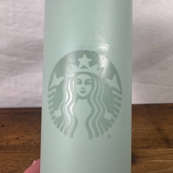 Starbucks 16oz Coffee/Tea Tumbler W/Lid Green Recycled Plastic Series - Picture 3 of 4